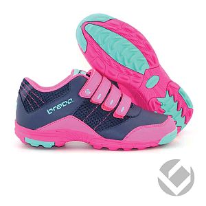 Brabo Indoor Velcro Shoe Navy/Pink/Aqua